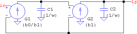 2nd order all-pole lowpass, simplified